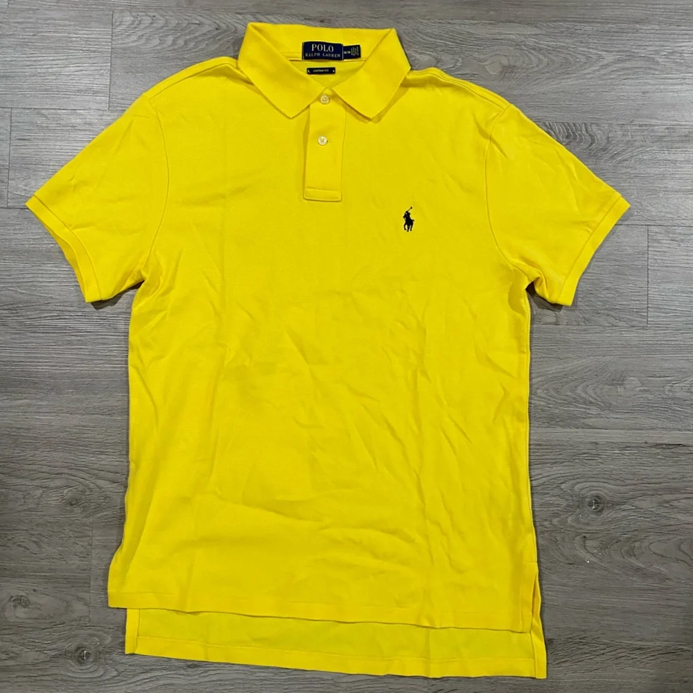 Polo by Ralph Lauren Men's Yellow Polo Shirt Custom Fit‎